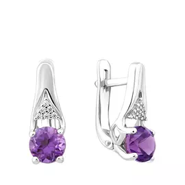 Серьги с английским замком из серебра 21-0598-23-07