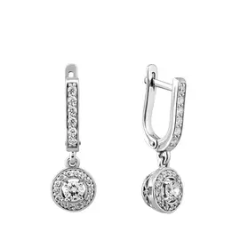 Серьги с английским замком из серебра 21-0606-23-01