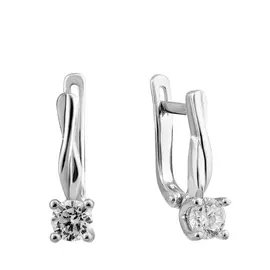 Серьги с английским замком из серебра 21-0642-23-01