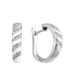 Серьги с английским замком из серебра 21-0745-23-01