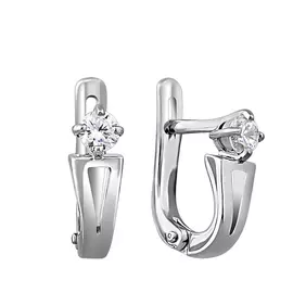 Серьги с английским замком из серебра 21-0784-23-01