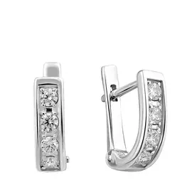 Серьги с английским замком из серебра 21-0804-23-01