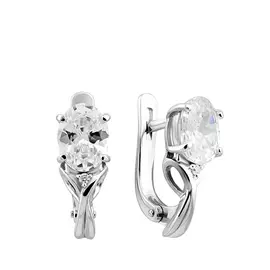 Серьги с английским замком из серебра 21-0962-23-01