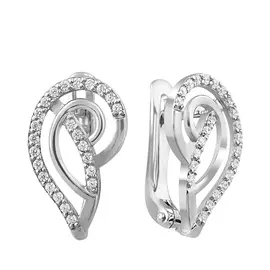 Серьги с английским замком из серебра 21-1006-23-01