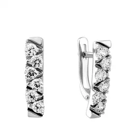 Серьги с английским замком из серебра 21-1097-23-01