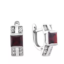 Серьги с английским замком из серебра 21-1142-23-08