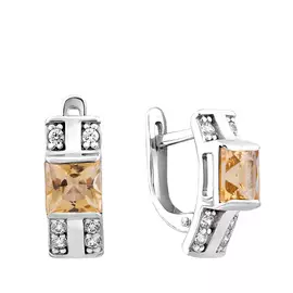 Серьги с английским замком из серебра 21-1142-23-12