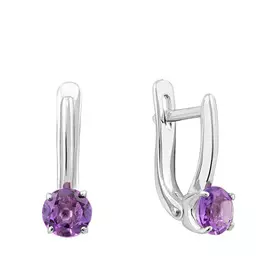 Серьги с английским замком из серебра 21-1160-23-07