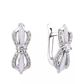 Серьги с английским замком из серебра 21-1161-23-86