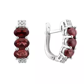 Серьги с английским замком из серебра 21-1222-23-08