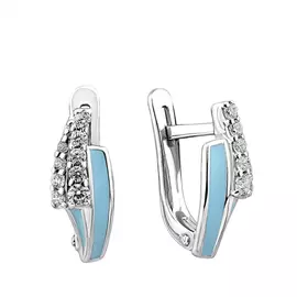 Серьги с английским замком из серебра 21-1238-23-85