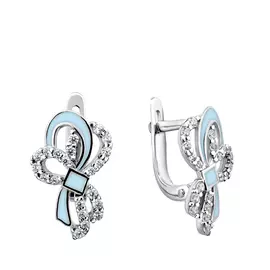 Серьги с английским замком из серебра 21-1265-23-85