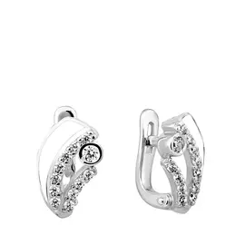 Серьги с английским замком из серебра 21-1267-23-81