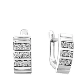 Серьги с английским замком из серебра 21-1272-23-01