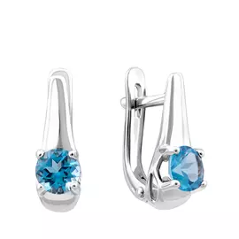 Серьги с английским замком из серебра 21-1366-23-10