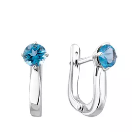 Серьги с английским замком из серебра 21-1369-23-10