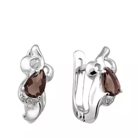 Серьги с английским замком из серебра 21-1372-23-09