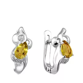 Серьги с английским замком из серебра 21-1372-23-12