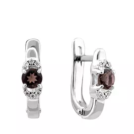 Серьги с английским замком из серебра 21-1389-23-09