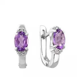 Серьги с английским замком из серебра 21-1408-23-07