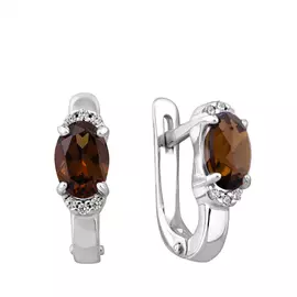 Серьги с английским замком из серебра 21-1408-23-09