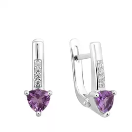 Серьги с английским замком из серебра 21-1440-23-07