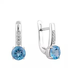 Серьги с английским замком из серебра 21-1441-23-10