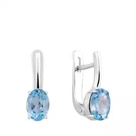 Серьги с английским замком из серебра 21-1443-23-10