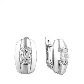 Серьги с английским замком из серебра 21-1464-23-01