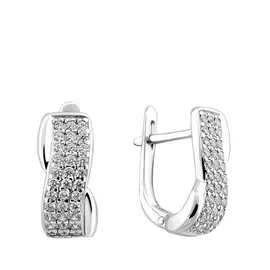 Серьги с английским замком из серебра 21-1478-23-01