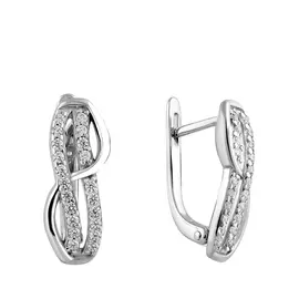 Серьги с английским замком из серебра 21-1479-23-01