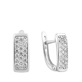 Серьги с английским замком из серебра 21-1487-23-01