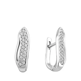 Серьги с английским замком из серебра 21-1491-23-01