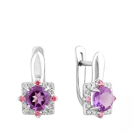 Серьги с английским замком из серебра 21-1511-23-07