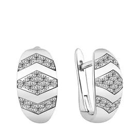 Серьги с английским замком из серебра 21-1668-23-01