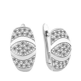 Серьги с английским замком из серебра 21-1671-23-01