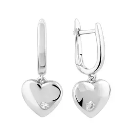 Серьги с английским замком из серебра 21-1694-23-01