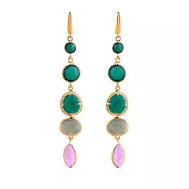 Серьги с английским замком из серебра 21_SR_CH_PH_ZAG_YG