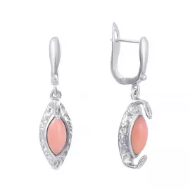 Серьги с английским замком из серебра 21A-6689_SR_OP_WG