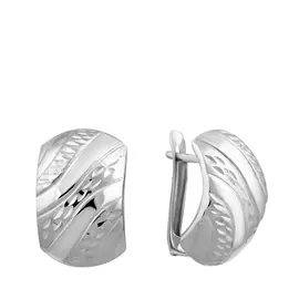 Серьги с английским замком из серебра 25-0328-23-64