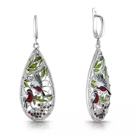 Серьги с английским замком из серебра 31.140сп