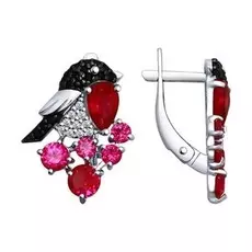 Серьги с английским замком из серебра 94022616