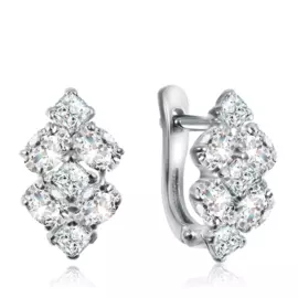 Серьги с английским замком из серебра 94021706