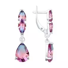 Серьги с английским замком из серебра 92021919