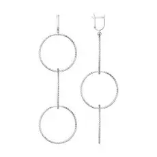 Серьги с английским замком из серебра 94022770