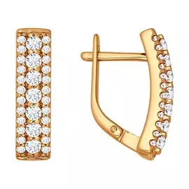 Серьги с английским замком из серебра 93020479