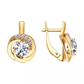 Серьги с английским замком из серебра 93020898