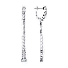 Серьги с английским замком из серебра 94023375