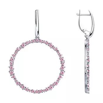 Серьги с английским замком из серебра 94023390