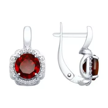 Серьги с английским замком из серебра 92021681